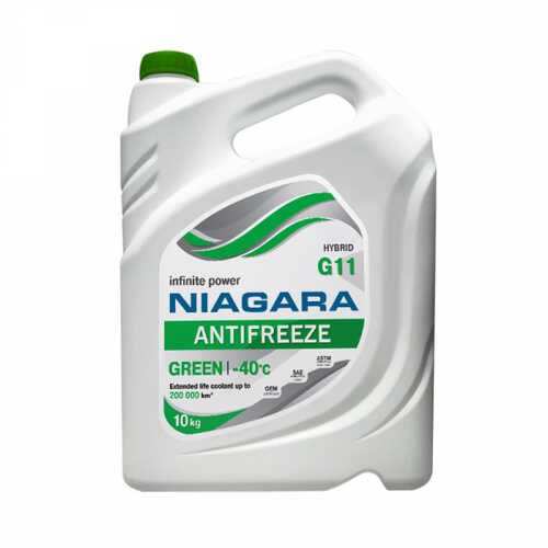 NIAGARA 001001002012 Жидкость охлаждающая 'Антифриз' 'Ниагара' G11 (зеленый) 10 кг