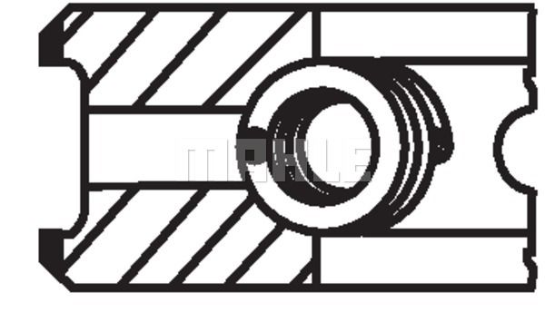 MAHLEKNECHT 00293N2 Кольца порш. MB Sprinter 2.0D-3.0D OM601-606 84> d87x2.5x2x3 +0.5 (1)