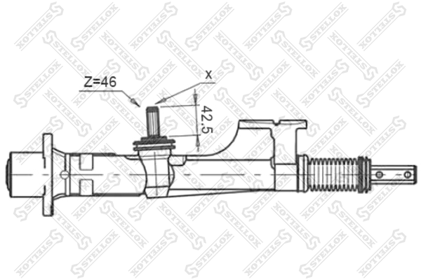 STELLOX 0035007SX Рейка рулевая мех-ская! 51651 Audi 80,VW Passat B2 82-88