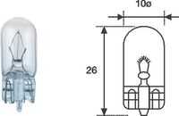 MAGNETIMARELLI 003921100000 Лампа! (W5W) 12V W2.1X9.5d передний габарит, стеклянный цоколь