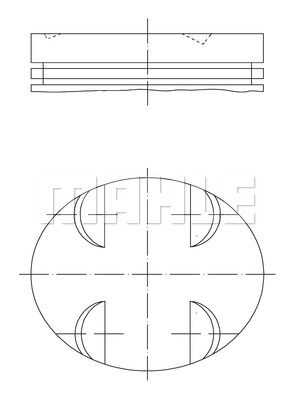 MAHLEKNECHT 005 24 00 Поршень комплект! 92.9x50.83x22 (1) MB X164/W221 3.5 M272 05>