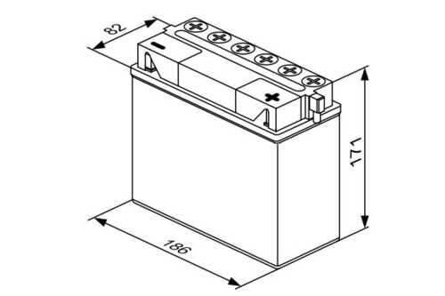 BOSCH 0092M4F410 Аккумулятор для мототехники MOBA FP M4F 12V 18AH 150A (51814) 186X82X171MM 6.17KG