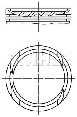 MAHLEKNECHT 011PI00112000 Поршень! d72.5 STD Opel Zafira 1.4i A14NET 10>