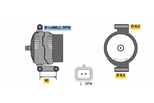 BOSCH 0124325185 Генератор Ren