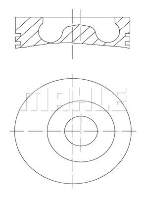 MAHLEKNECHT 016 02 00 Поршень! d82.5x1.75x2.0x2.0 STD Ford Transit Connect 1.8 R3PA 02>