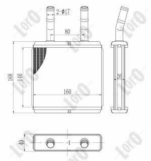 LORO 0190150004B Радиатор отопителя