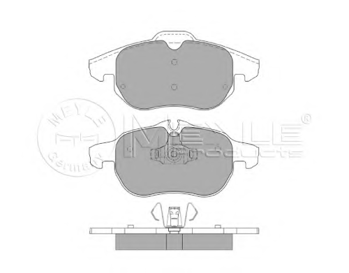 MEYLE 0252340220 Колодки дисковые п.! с антискрип. пластинами Opel Vectra C/Signum 1.8i-2.2DTi 02>