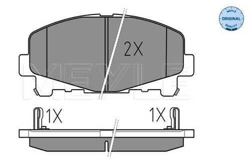 MEYLE 025 247 6616 Колодки дисковые передние! с антискрип. пластинами Honda Accord 2.0/2.4 08>