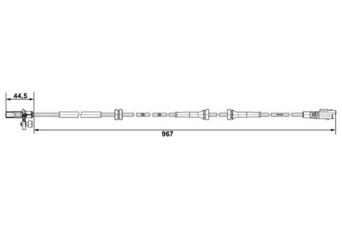 BOSCH 0265007790 Датчик ABS! Peugeot Expert, Citroen Jumpy 1.6/2.0i/HDi 07>