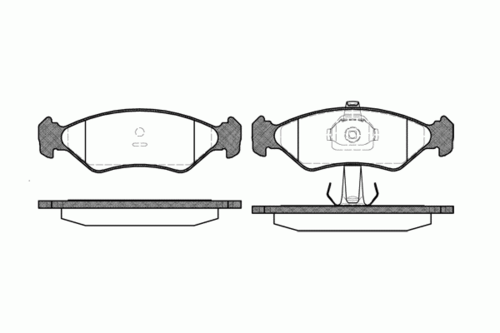 REMSA 0285.20 285 20 222535 колодки дисковые п. Ford Fiesta 1.1i-1.8D 95-01, Mazda 121 1.2i-1.8D 96>;Колодки тормозные передние