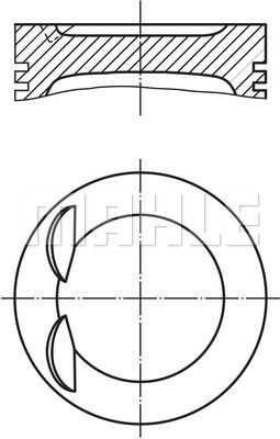 MAHLEKNECHT 028 PI 00119 001 Поршень! d82.51x1.2x1.5x2 +0.25 Audi A3/TT, VW Golf/Passat 2.0 CAWB/CBFA 04>