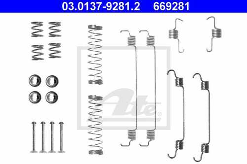 ATE 03013792812 Ремкомплект тормозных колодок задних! Fiat Punto 1.2/1.3JTD/1.9D 99-09