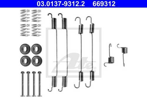 ATE 03013793122 Ремкомплект тормозных колодок задних! Renault Duster 1.6/2.0/1.5dCi 11>