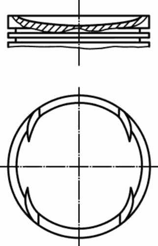 MAHLEKNECHT 0306401 Поршень! d76.5x1.2x1.5x2.5 +0.5 VW Polo, Skoda Fabia 1.2i 12V AZQ/BME 01>