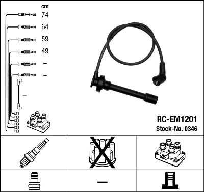 NGK 0346 Комплект проводов зажигания