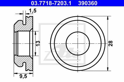 ATE 03.7718-7203.1 Кольцо уплотнительное усилитель тормозов VAG/GM/MB/BMW