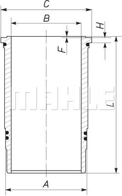 MAHLEKNECHT 037 LW 00100 001 гильза R6 d123