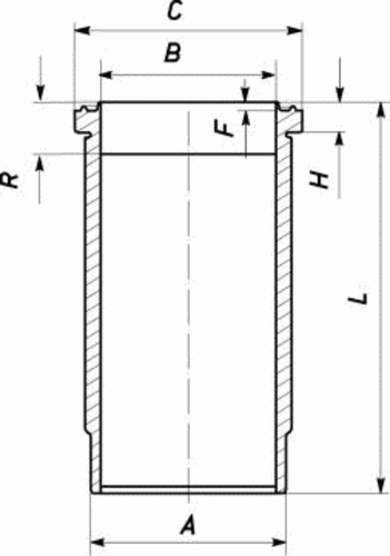 MAHLEKNECHT 037WN4801 Гильза цилиндра с уплотнит. кольцами R6 d131VOLVO D12D/D12C