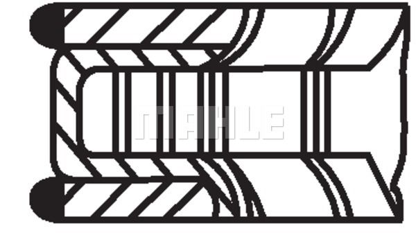 MAHLEKNECHT 040 16 N0 Кольца поршневые! d85x1.2x1.5x2.5 STD (1) Citroen, Peugeot 406 2.0 16V EW10 00>