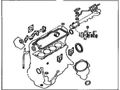 TOYOTA 0411128824 Ремкомплект двигателя полный