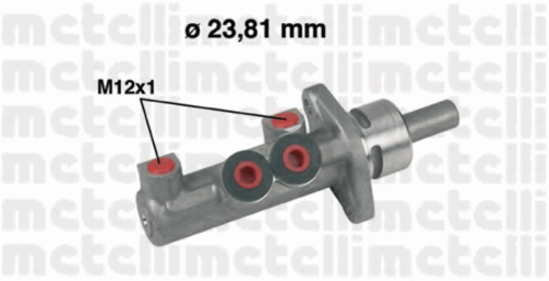 METELLI 050385 05-0385, главный тормозной цилиндр италия