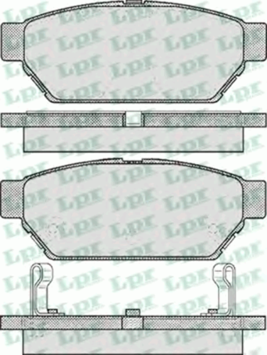 LPR 05P547 Колодки тормозные;Комплект тормозных колодок, дисковый тормоз