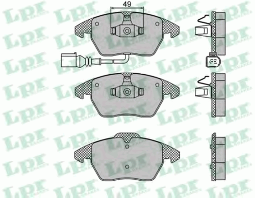 LPR 05P866 Комплект тормозных колодок, дисковый тормоз