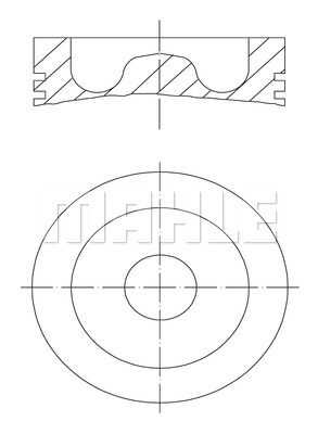 MAHLEKNECHT 061 PI 00128 000 Поршень разделенный d127SCANIA 124 DSC12.01/02 EURO-2/3 96-