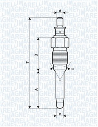 MAGNETIMARELLI 062900059304 Свеча накаливания