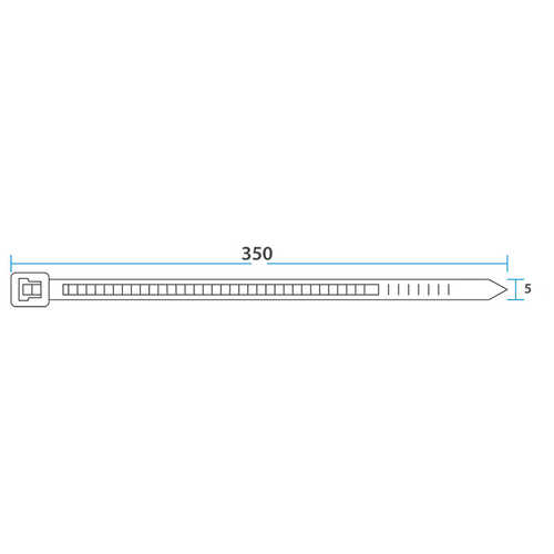 REXANT 070351 Хомут-стяжка кабельная нейлоновая! 350x4.8мм, черный, упаковка 100шт.