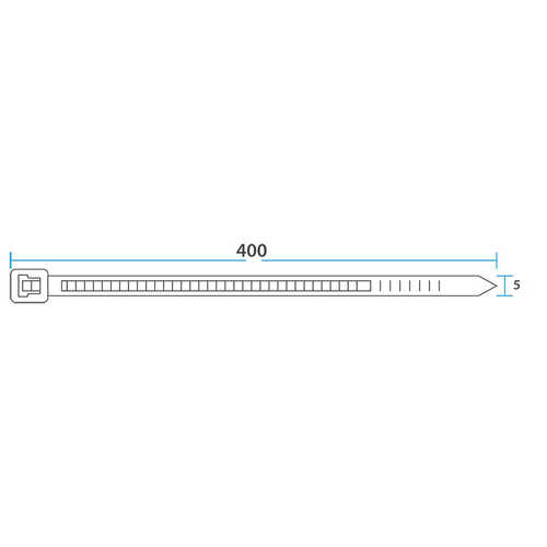 REXANT 07-0400 Хомут-стяжка! кабельная нейлоновая 400x4.8мм, белый, упаковка 100шт
