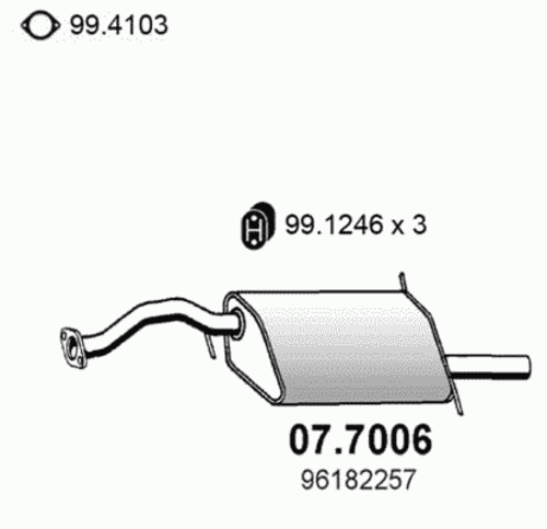 ASSO 07.7006 Глушитель (задняя часть)
