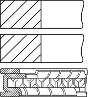 GOETZE 08-107400-00 Комплект поршневых колец