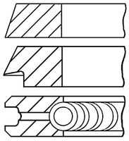 GOETZE 0810940710 Кольца поршневые! d81x1.5x1.75x3 +0.5 (1) VW Golf1.6/1.8 <99