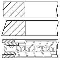 GOETZE 08-141207-00 Кольца поршневые! d80.5x1.2x1.2x2 +0.5 (1) Opel Astra/Vectra 1.8 16V 02>