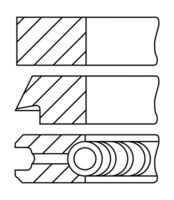 GOETZE 08-148300-00 Кольца поршневые! d81x1x1.2x2 STD (1) Audi A3, VW Golf 1.6 AVU 00-02