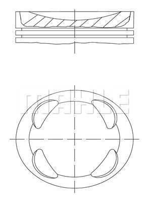 MAHLEKNECHT 081 PI 00104 000 Поршень! d77 MINI R50/R52/R53, Peugeot 207/308/3008, Citroen C3/C4/C5 1.6 VTI 01>