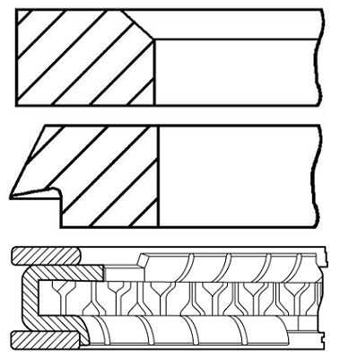 GOETZE 08-214100-00 Кольца поршневые! d79.96x1.6x2x4 STD (1) Ford Sierra/Fiesta 1.6 80-92