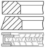 GOETZE 08-306800-00 Кольца поршневые! d86x1.5x1.5x3 STD (1) Opel Kadett 86>