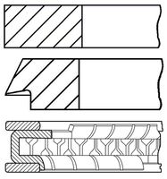 GOETZE 0830720000 Кольца поршневые! d84.8x1.5x1.5x3 STD (1) Opel Kadett 83>