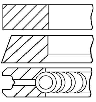 GOETZE 08-432300-10 Кольца поршневые (1)! d81 STD VW Amarok/T5 2.0 CAAA 09>