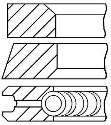 GOETZE 08-439100-00 Кольца поршневые (1)! d84 STD Land Rover Discovery 3.0 306DT 09>