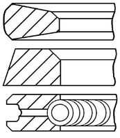 GOETZE 08-784821-00 Кольца поршневые! d93.67x2.5x2x4 +0.65 (1) Ford Transit <94