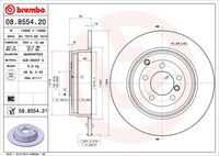 BREMBO 08855421 Диск тормозной