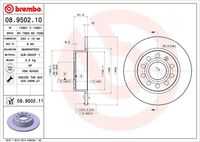 BREMBO 08.9502.11 Тормозной диск