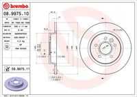 BREMBO 08.9975.11 Тормозной диск