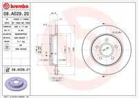 BREMBO 08A02920 Тормозной диск