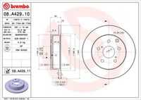 BREMBO 08.A429.10 Тормозной диск