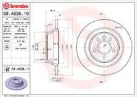 BREMBO 08A53611 Тормозной диск задний