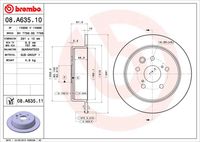 BREMBO 08.A635.11 Диск тормозной